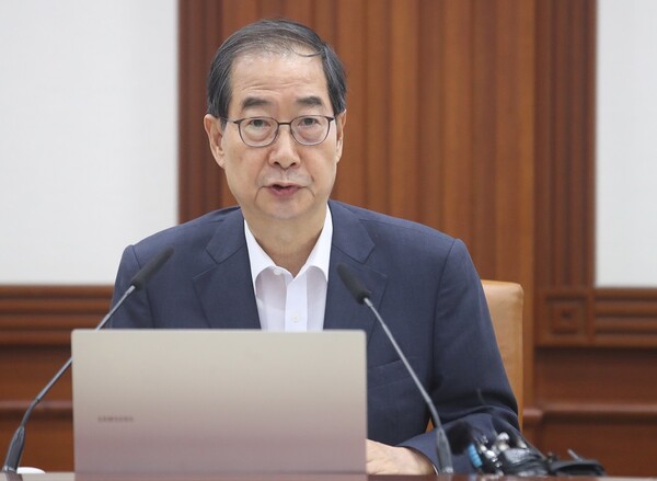 한덕수 국무총리가 14일 오전 서울 종로구 정부서울청사에서 열린 국정현안점검조정회의를 주재하며 발언하고 있다. 사진=뉴시스