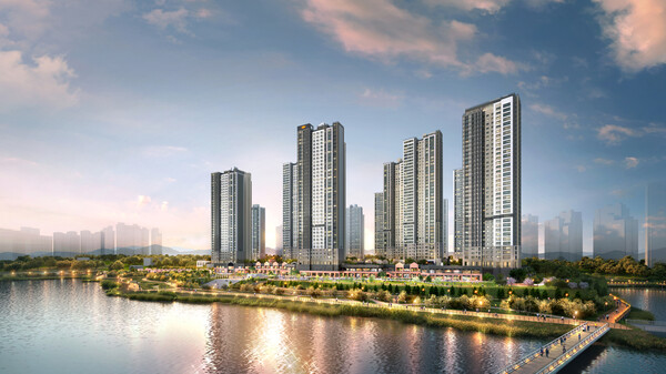 'e편한세상 성성호수공원' 단지 투시도. 사진=DL이앤씨