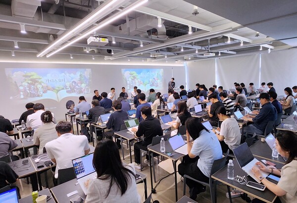 가디스오더 미디어 시연 및 인터뷰 현장 모습. 사진=카카오게임즈