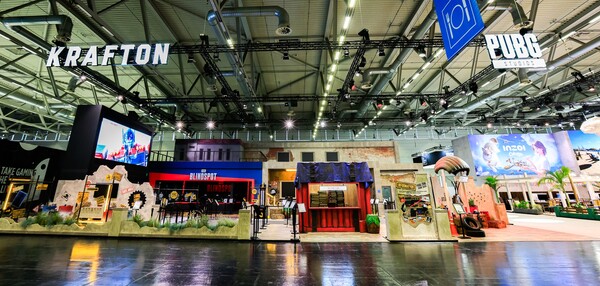 '게임스컴 2025'에 꾸며진 크래프톤 부스 전경. 사진=크래프톤