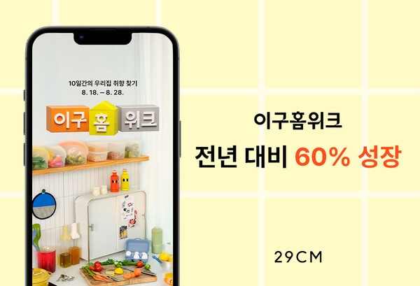 지난달 열린 29CM의 이구홈위크는 전년 대비 거래액이 60% 이상 증가했다. 사진=무신사