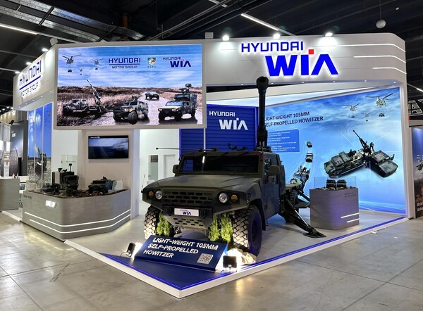 현대위아가 동유럽 최대 규모의 방위산업 전시회에서 모빌리티 기반 화력체계를 선보였다. 사진=현대위아