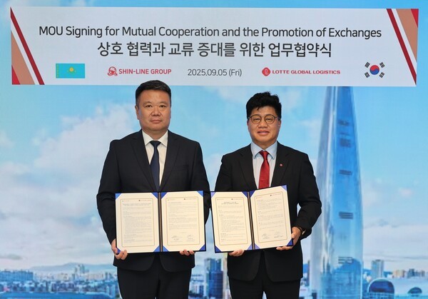 롯데글로벌로지스는 '신라인그룹'과 업무협약을 체결했다. 사진=롯데글로벌로지스