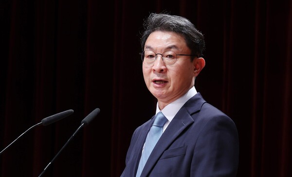 이억원 금융위원회 위원장이 서울 종로구 정부서울청사에서 열린 취임식에서 취임사를 하고 있다. 사진=뉴시스