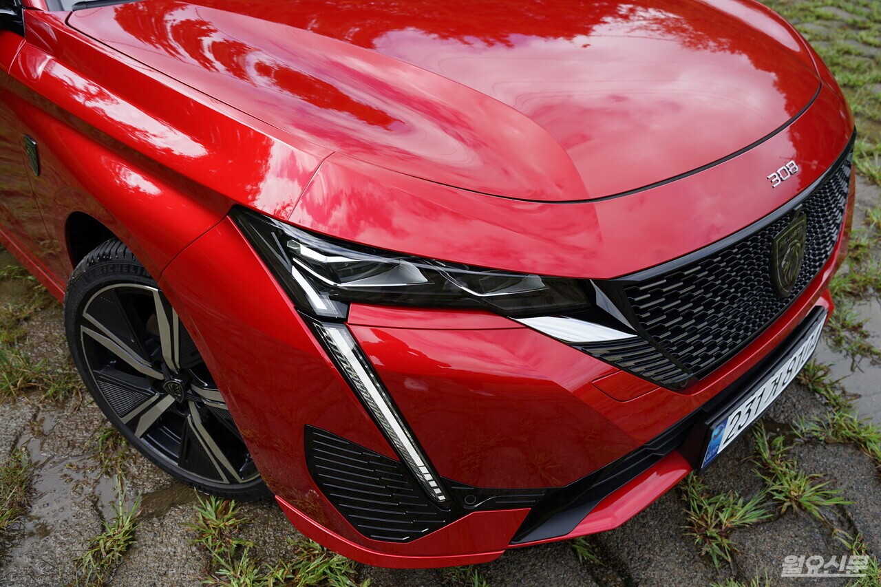 사자의 눈매를 연상시키는 헤드램프를 가지고 있어 차량이 보다 날렵해 보인다. 사진=김윤겸 기자