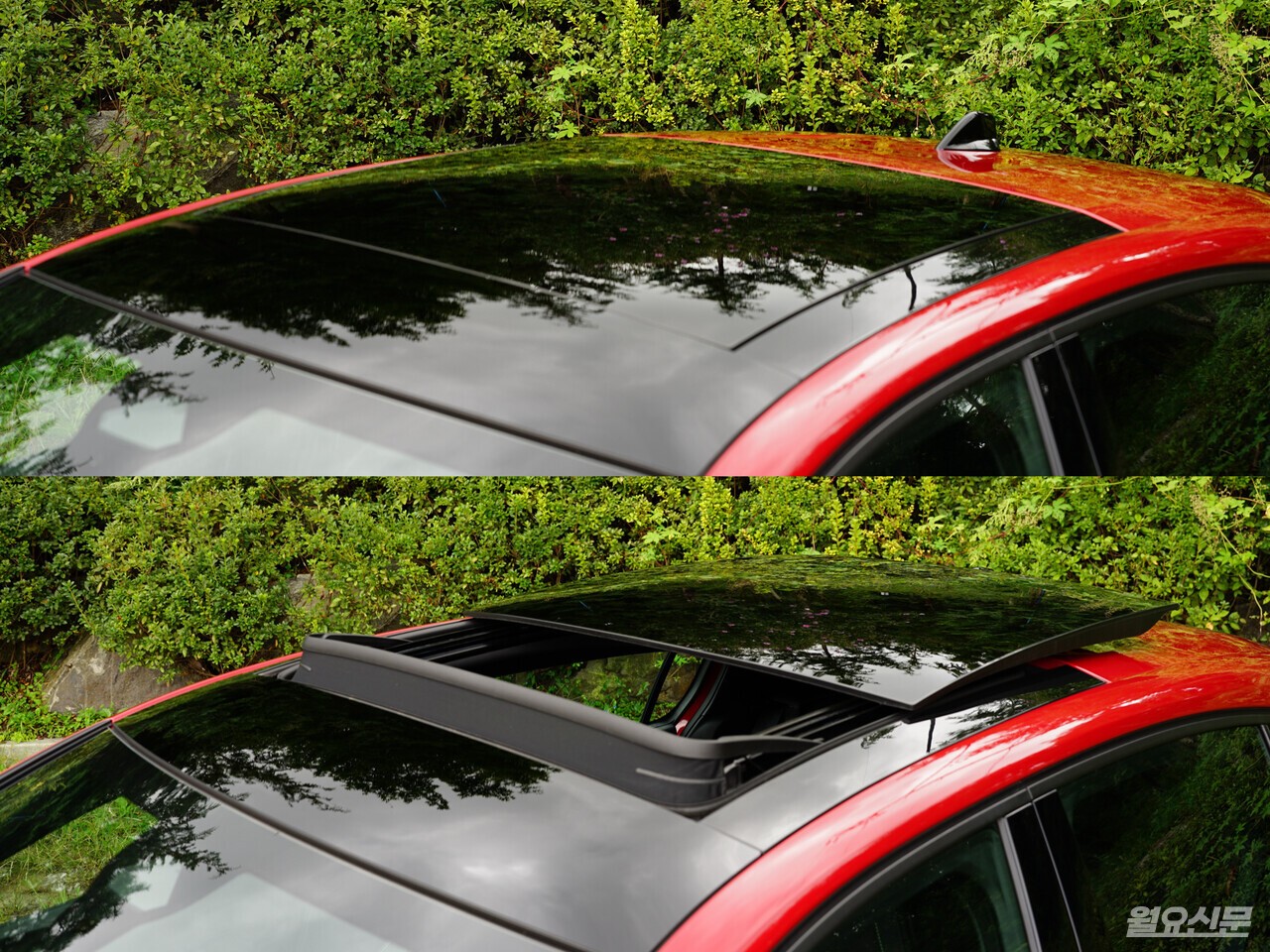 차체 대비 큰 사이즈의 선루프를 적용해 넓은 개방감을 선사한다. 사진=김윤겸 기자