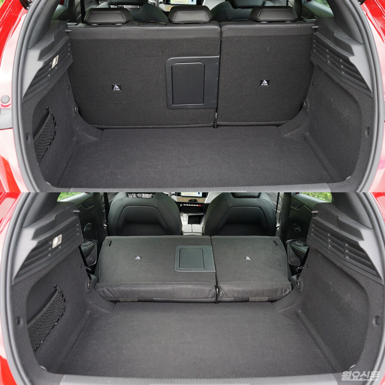 트렁크를 폴팅시 넉넉한 공간을 보여준다. 사진=김윤겸 기자