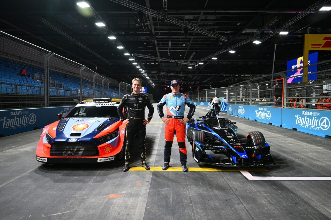 한국타이어앤테크놀로지가 포뮬러 E·WRC를 모티브로 한 브랜드 필름을 공개했다. 사진=한국타이어