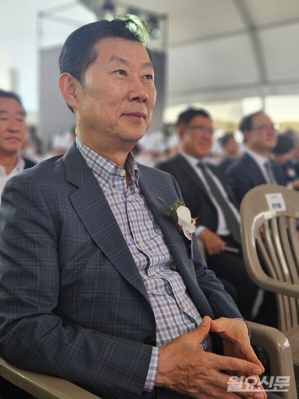개막식에 참석한 김홍국 하림그룹 회장. 사진=이호영 기자