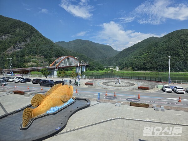 아쿠아리움 안에서 바라본 외부전경. 사진=윤성희 기자