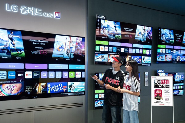 LG전자가 LG트윈스의 2025년 한국시리즈 통합 우승을 기념해 7일부터 16일까지 전국 LG전자 베스트샵과 온라인브랜드샵(LGE.COM)에서 고객 감사 이벤트를 진행한다. 사진=LG전자