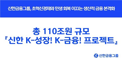 신한금융그룹은 총 110조원 규모의 '신한 K-성장! K-금융! 프로젝트'를 추진한다고 9일 밝혔다. 사진=신한금융그룹