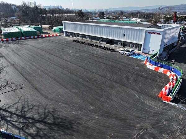 총 2400평 규모이며 실습은 1200평 아스팔트 교육장에서 진행된다. 사진=혼다코리아